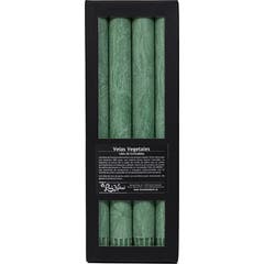 Kerzerman Bougies cylindriques pour chandelier Vert 4pcs