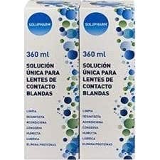 Solupharm solution unique pour lentilles de contact souples 2x360ml