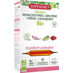 Super Diet Quatuor Confort Urinaire Bio 20 ampoules de 15ml