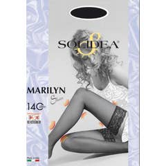 Solidea Marilyn 140 Sheer Open Toe Bas Long Noir T4-L 1 Paire