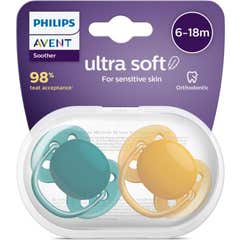 Philips Avent Sucette en Silicone Ultra Soft 6 - 18 Mois 2uts