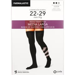 Farmalastic Bas Auto-fixant Homme Compression Normale Noir Taille P 1 Paire