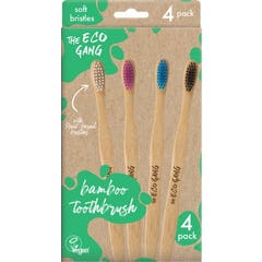 The Eco Gang Pack Brosse Dent Adulte Doux Assortiment 4uts