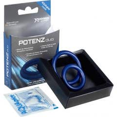 Joydivision Potenz Dúo Azul Anillos Pene Mediano M 2uds