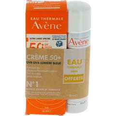 Avène Pack Crème visage sans parfum SPF50 + Eau Thermale 2x50 ml