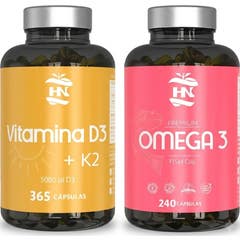 HN Pack Premium Omega 3 120 caps + Vitamine D3 365 caps
