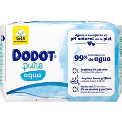 Dodot Toallitas Cuidado Total Aqua 3x48uds