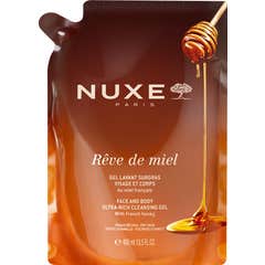 Nuxe Rêve De Miel Gel Lavant Surgras Visage et Corps Éco-Recharge 400ml