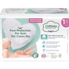 Cottony Couche Bébé T1 2-5Kg 27Unts