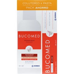 Normon Bucomed Anti-Caries Pack Bain de Bouche 500 ml + Dentifrice 125 ml