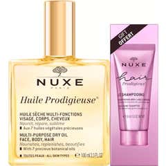 Nuxe Huile Prodigieuse 100ml + Hair Prodigieux Le Shampoing Brillance Miroir 30ml