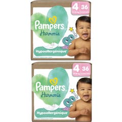 Pampers Harmonie Couches Taille 4 9-14kg 2x36 uts