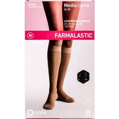 Farmalastic Bas Court Compression Normale P/A Noir