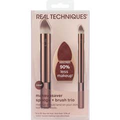 Real Techniques Makeupsaver Trio Éponge et Pinceaux 3 Unités