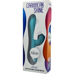 Alive Caribbean Shine Vibrateur Aspiration Clitoridienn Bleu 1 Unité