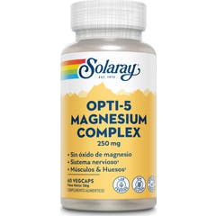Solaray Complexe Magnésium OPTI-5 60 gélules