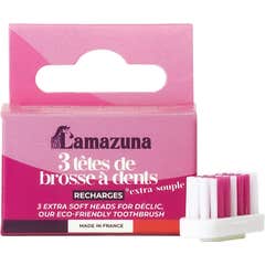 Lamazuna Recharge Tetes Brosse A Dents 3 Pièces
