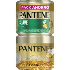 Pantene Soft & Smooth Hair Mask 2x300ml