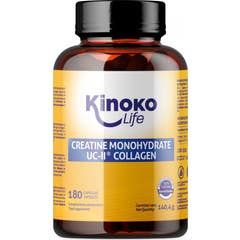 Kinoko Life Créatine Monohydrate 3000mg Collagène UC-II 180caps