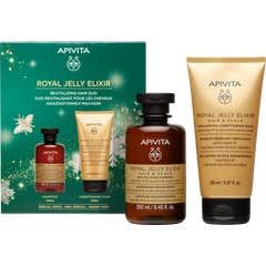 Apivita Coffret Élixir de Gelée Royale Shampooing + Après-shampooing-Masque
