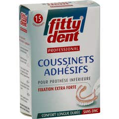 Fittydent Coussinet de Fixation Appareil Dentaire 15uds