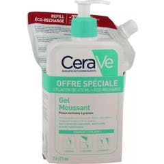 Cerave Pack Gel Moussant Nettoyante 473 ml + Recharge 473 ml