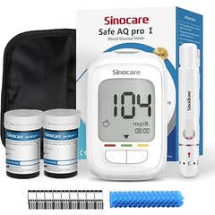 Sinocare Safe Aq Pro I Glucomètre 50 Kit Électrode + 500 Mémoire