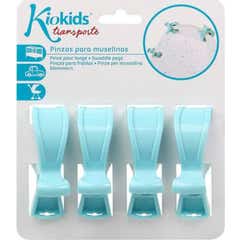 Kiokids Set de pinces en mousseline en bleu 4 pièces