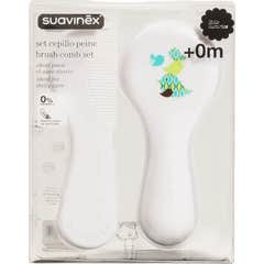 Suavinex Set Brosse + Peigne Blanc