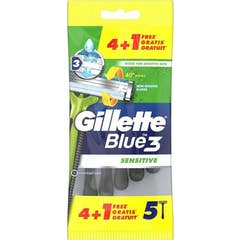 Gillette Blue 3 Sensitive Lame Rasoir Jetables 5uts