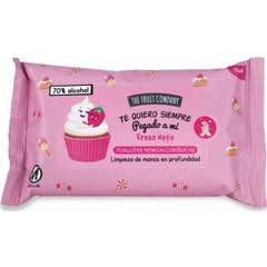 The Fruit Company Lingettes Hydroalcoolique Fraise 15uts