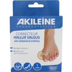 Akileïne Correcteur Hallux Valgus Séparateur d'Orteils 1 Unité