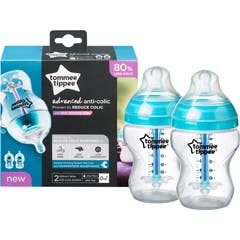 Tommee Tippee Pack Duplo Biberão Anticólicas Azul 2x260ml