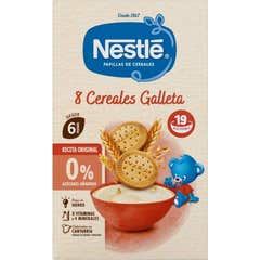 Nestlé 8 Céréales avec Biscuit 0% Sucres Ajoutés 725 g