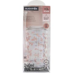 Suavinex Selection Biberon Verre Poetry SX Pro Débit M 240 ml