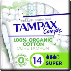 Tampax Compak Algohodon Super Tampons 14Unités