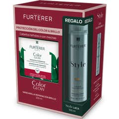 René Furterer Pack Color Glow Masque Réparation Éclat 200 ml + Style Laque 100 ml
