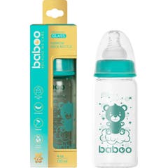 Baboo Biberon Verre Anti-Colique Col Étroit +0M 120ml 1ut