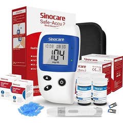 Sinocare Safe-Accu2 Kit Lecteur Glucomètre + 100 + Ponction