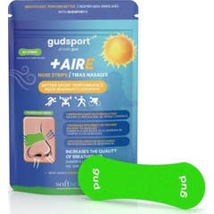 Gudslip Gudsport +Aire Tiras Nasales Verde Fluorescente 30 uds
