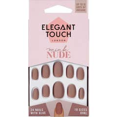 Elegant Touch Mink Nude Uñas Adhesivas 24uds