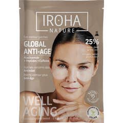 Iroha Nature Parches Ojos Niacinamida Cafeína y Péptidos 2x8ml