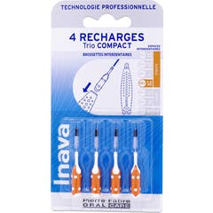 Inava Trio Compact Brossettes interdentaires Orange ISO 3 4 unités