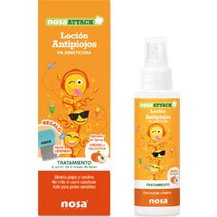 Nosa Attack Lotion 5% Dimethicone Anti-poux 100 Ml Aroma Peach Arôme Pêche