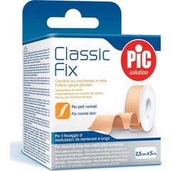 Pic Esparadrapo Hipoalergico Classic Fix Tela Piel 2.5 Cm X 5