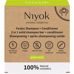 Niyok Shampooing + Après-Shampooing Solide Green Touch 80 g
