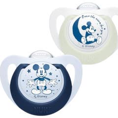 Nuk Star Disney Baby Day & Night Sucette Silicone 18-36M 2 uts
