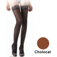Sigvaris Diaphane Classe 2 Bas Auto Fixant Microfibre Femme Chocolat Taille M Hauteur Normale