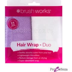 Brushworks Toallas Microfibra Cabello 2uds