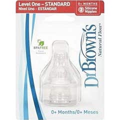Dr. Browns Tetina Natural Flow Standard Silicone Nivel 1 2uds